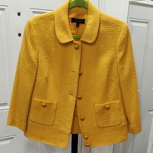 Talbots Yellow Textured Blazer